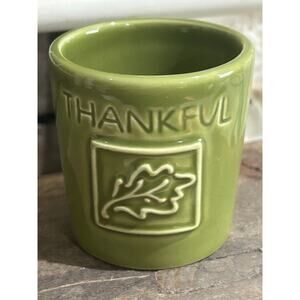Gund Gifts Thanksgiving “Thankful” Votive Candle Holder with Leaf Design